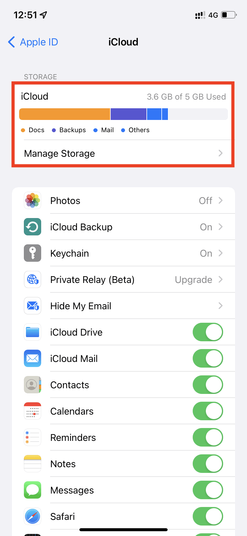 Visualizza il tuo spazio iCloud gratuito su iPhone