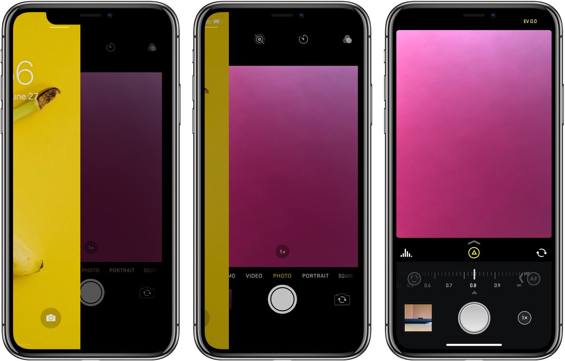 Apertura di Halide dalla schermata di blocco dell'iPhone