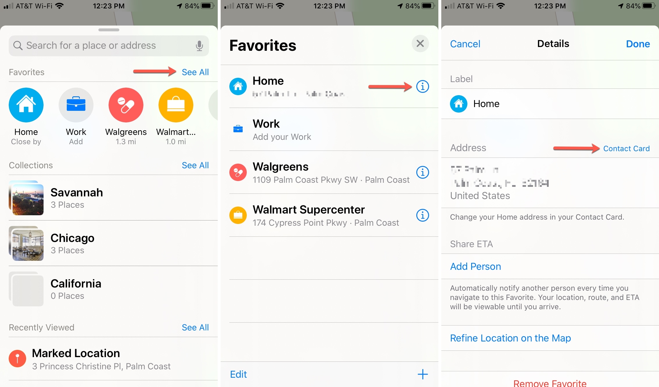 Mappe Cambia casa iPhone