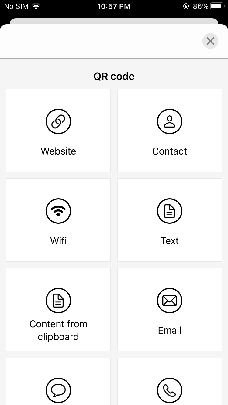 Crea codice QR iOS