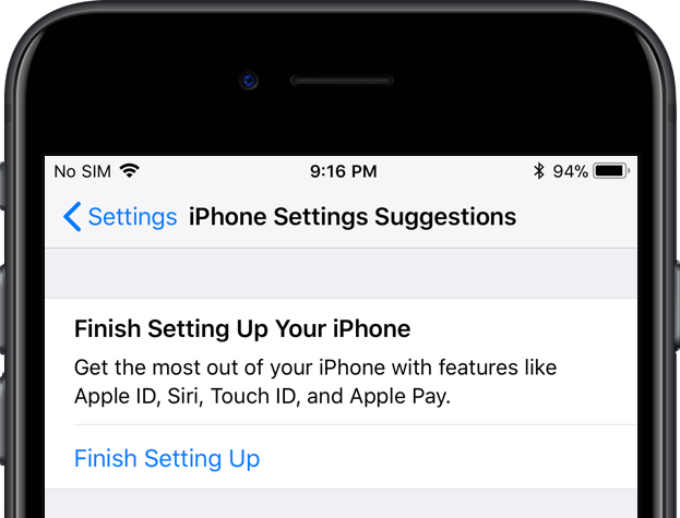 completa la configurazione del messaggio del tuo iPhone