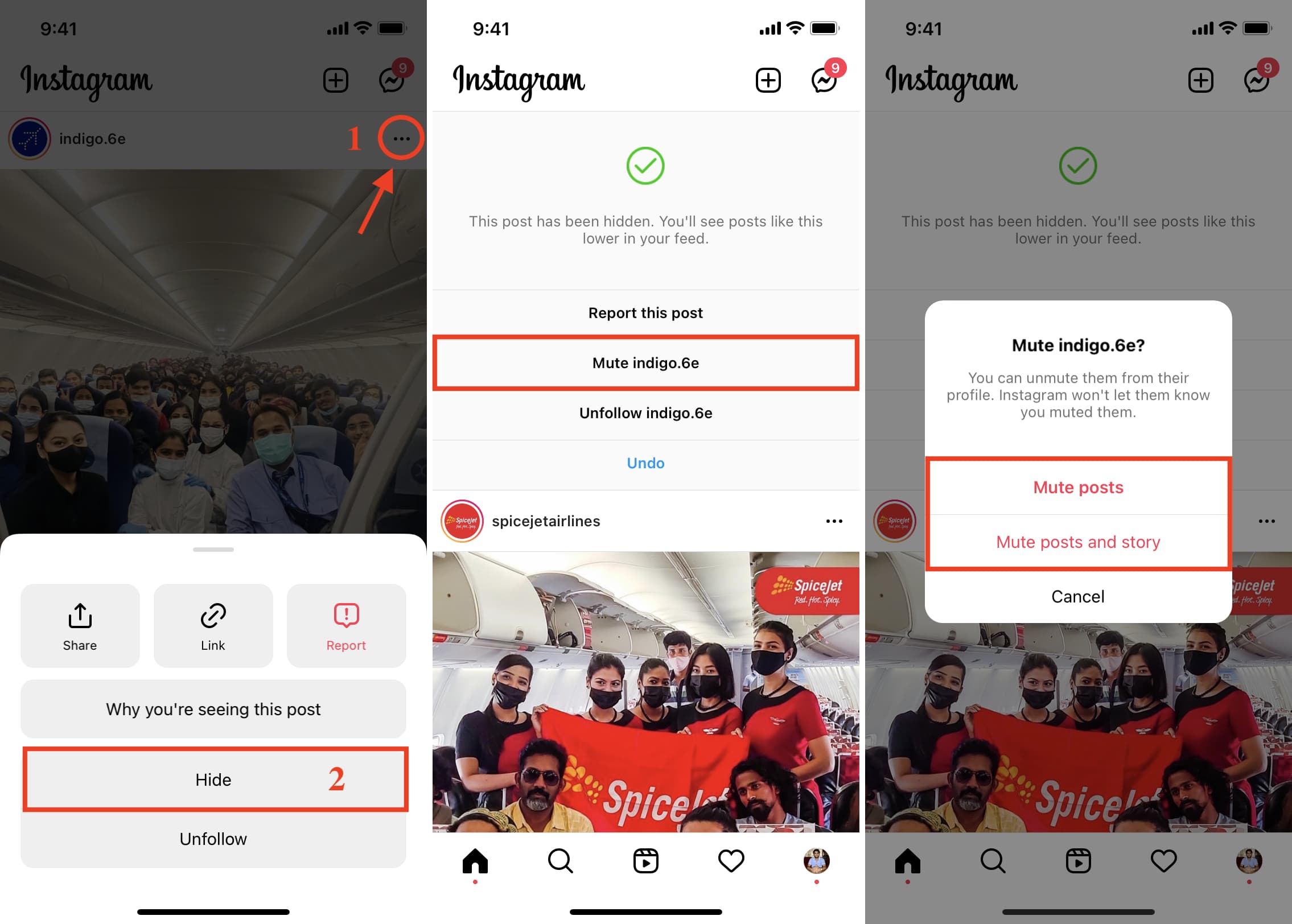 Nascondi e disattiva post e storia di Instagram dal tuo feed