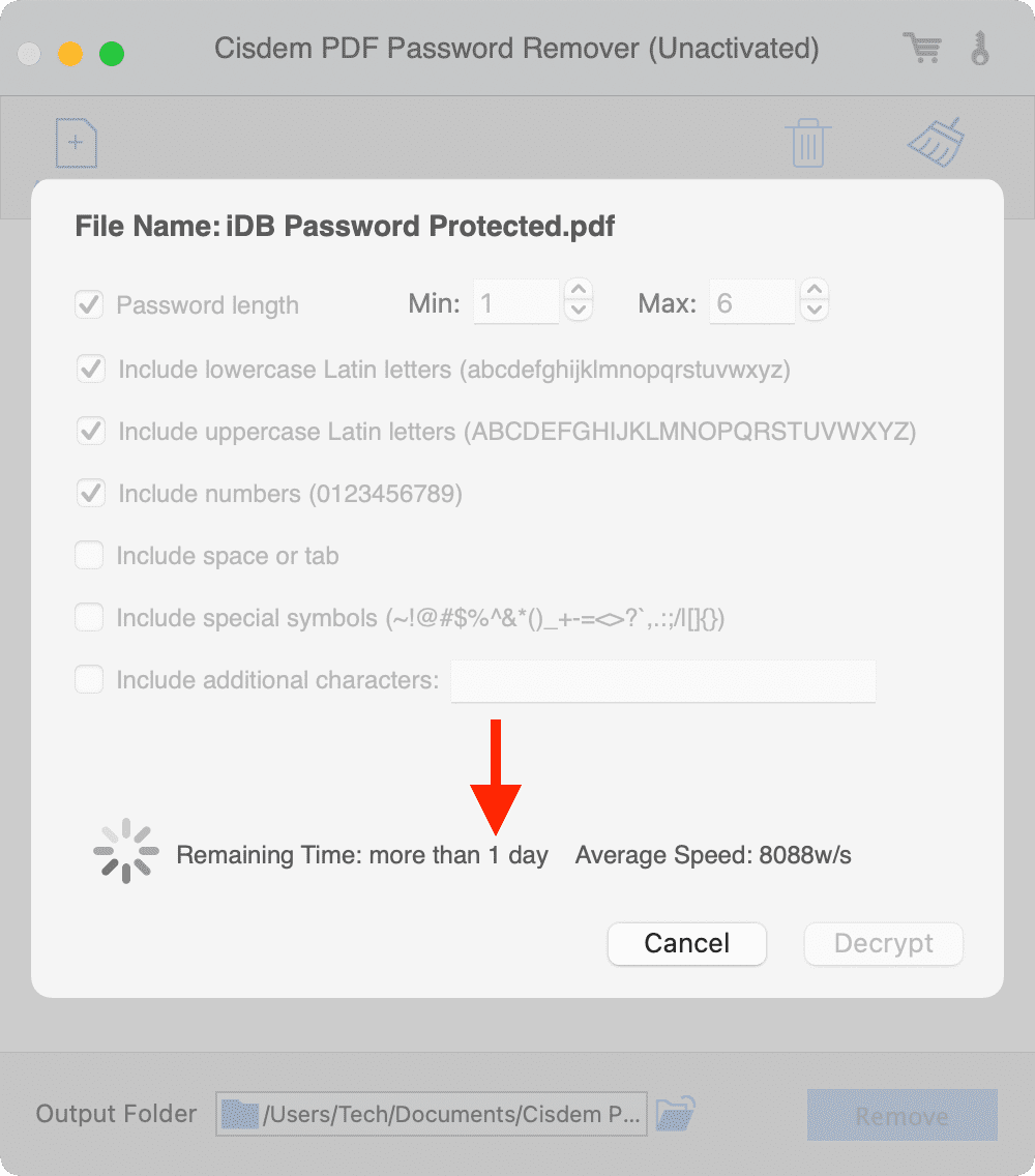 Applicazione per Mac di rimozione password PDF