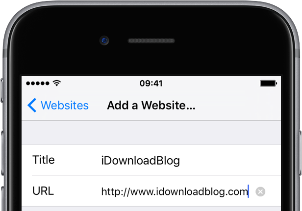 Aggiungi un sito web