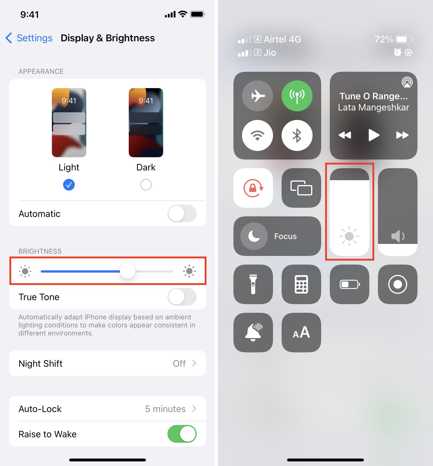 Modifica manualmente la luminosità dello schermo dell'iPhone