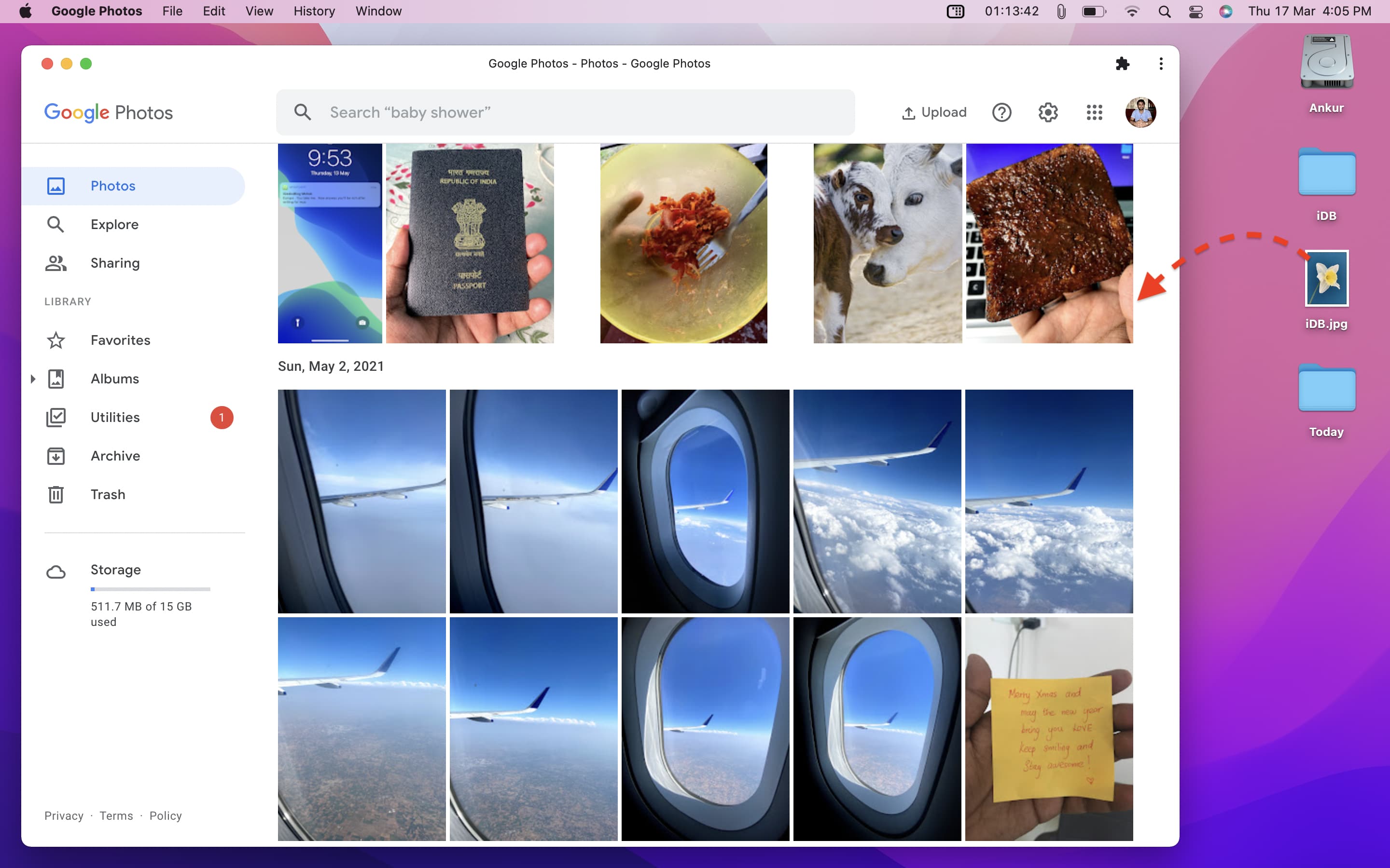 App Google Foto per Chrome su Mac