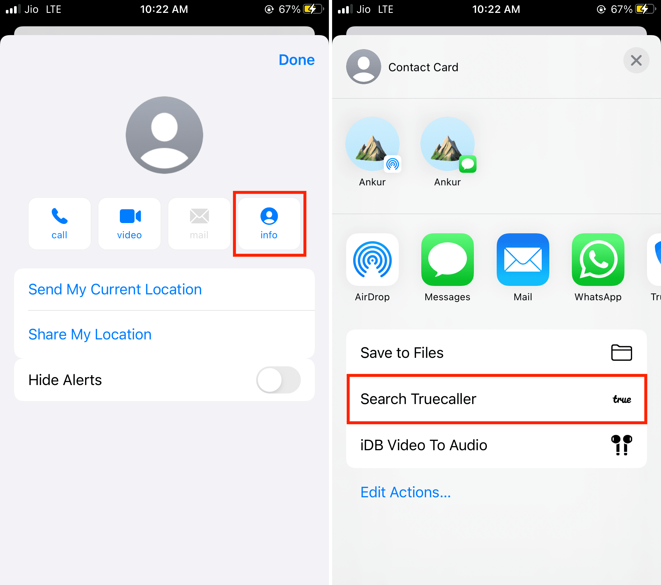 Scopri chi ti ha inviato messaggi utilizzando Truecaller su iPhone