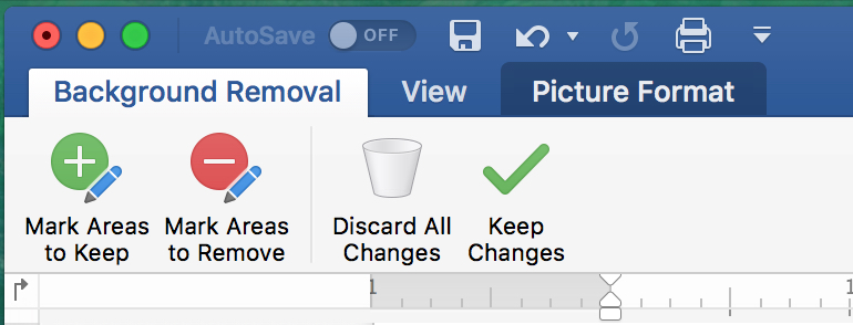 Rimozione dello sfondo delle schede principali di Word