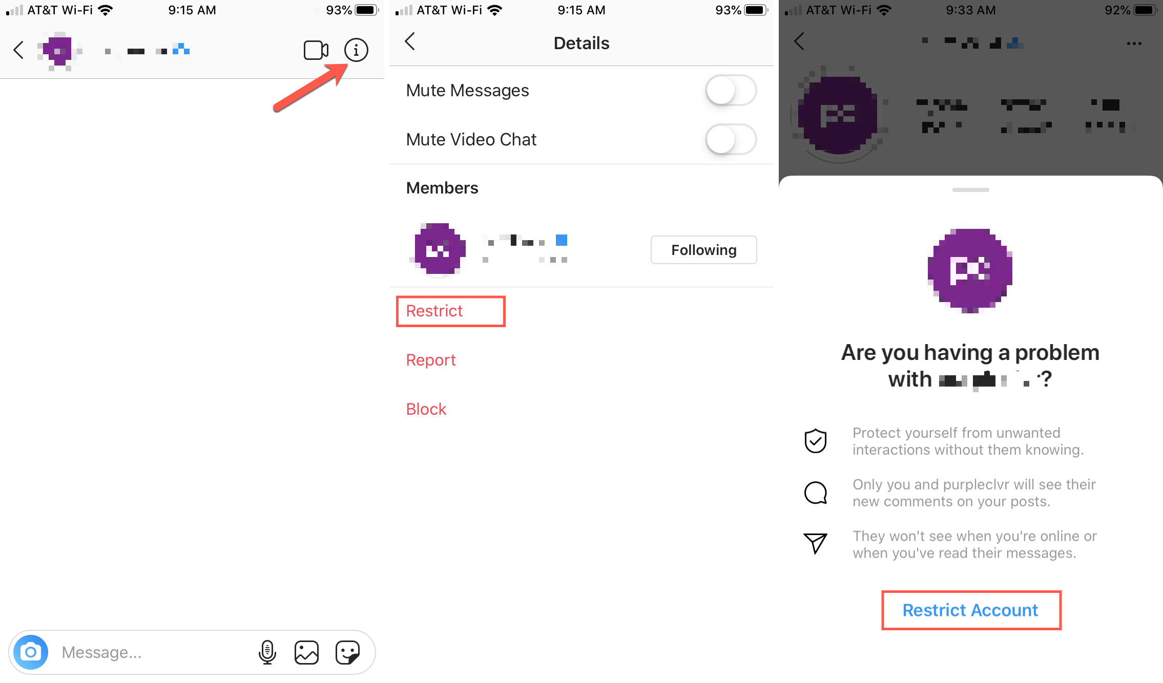 Limita i messaggi degli utenti Instagram