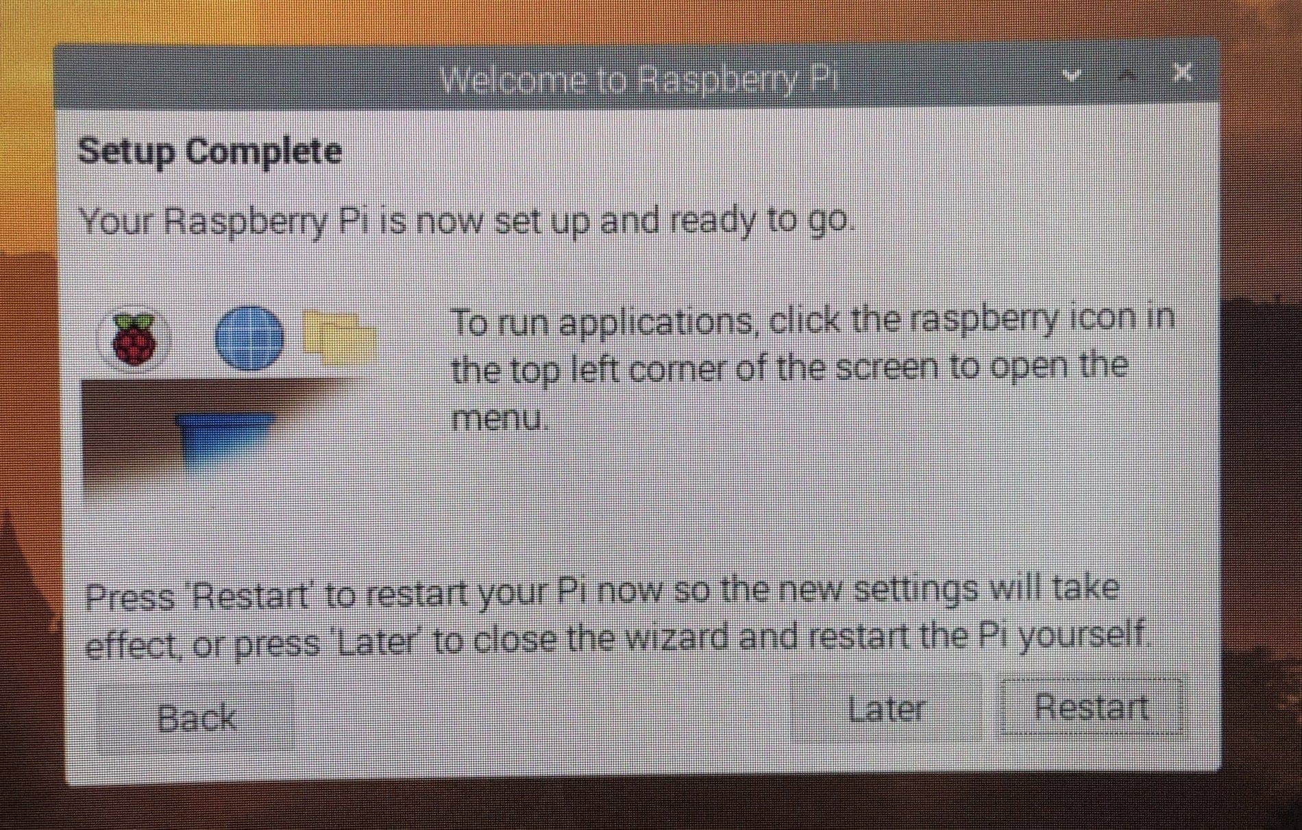 Installazione Raspberry Pi completata
