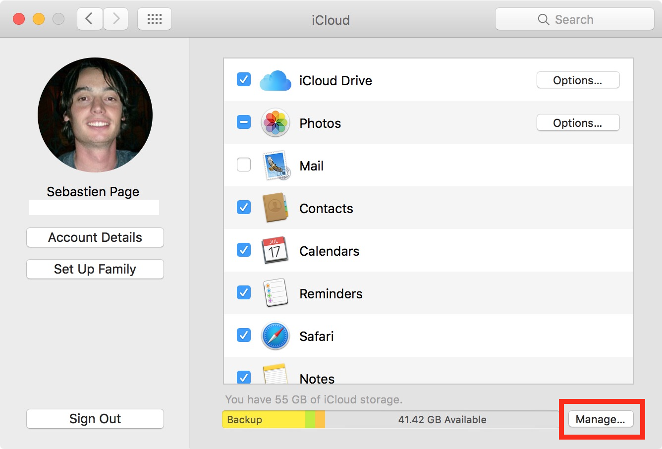Gestisci spazio di archiviazione iCloud Mac