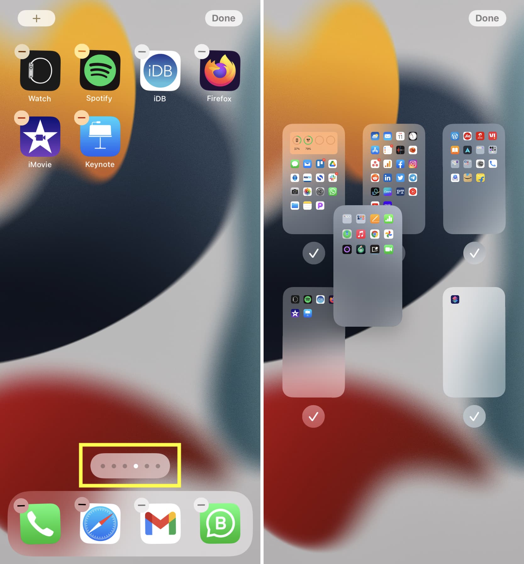 Riorganizza le pagine della schermata iniziale su iPhone