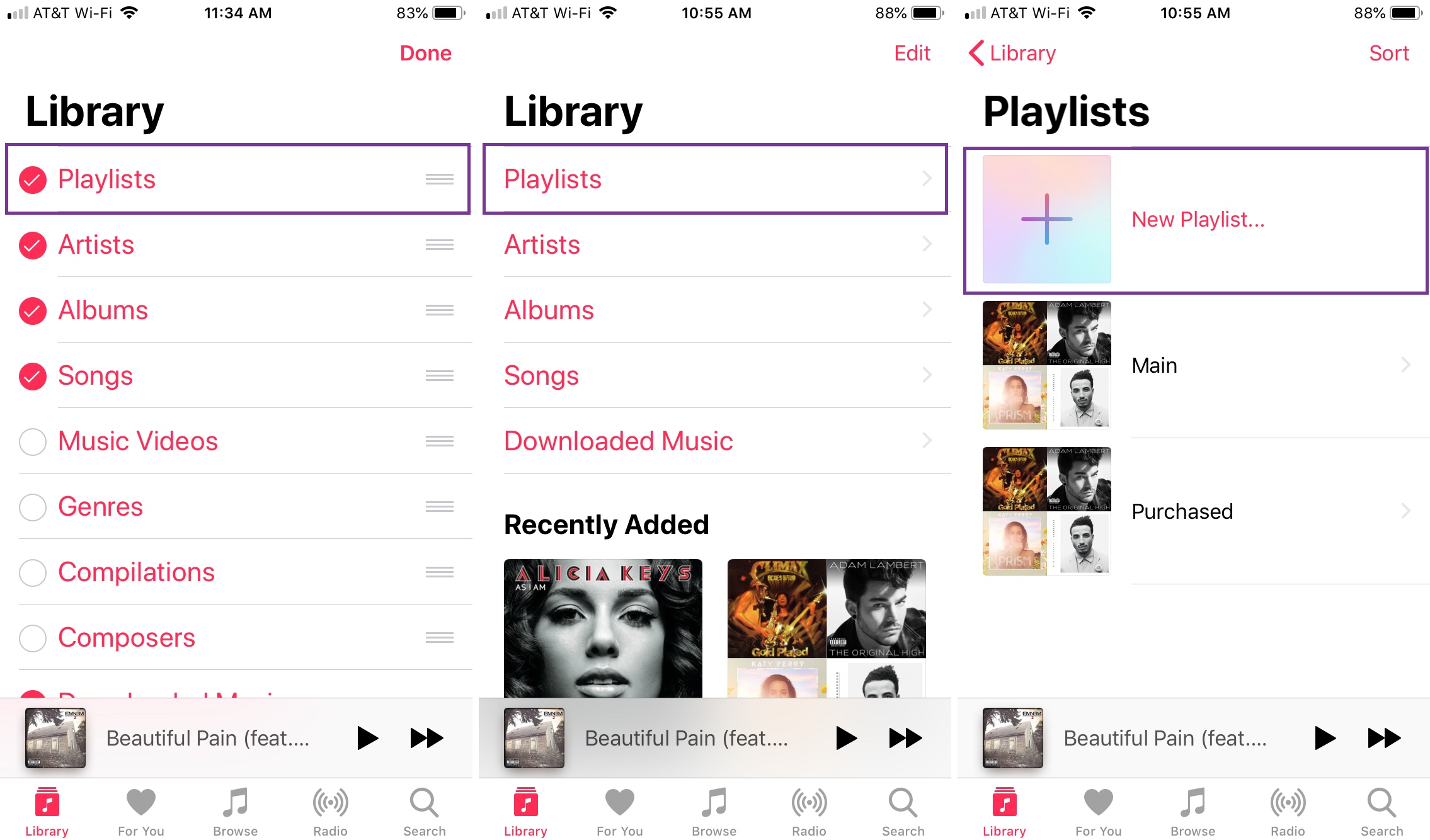 Crea playlist musica app iPhone