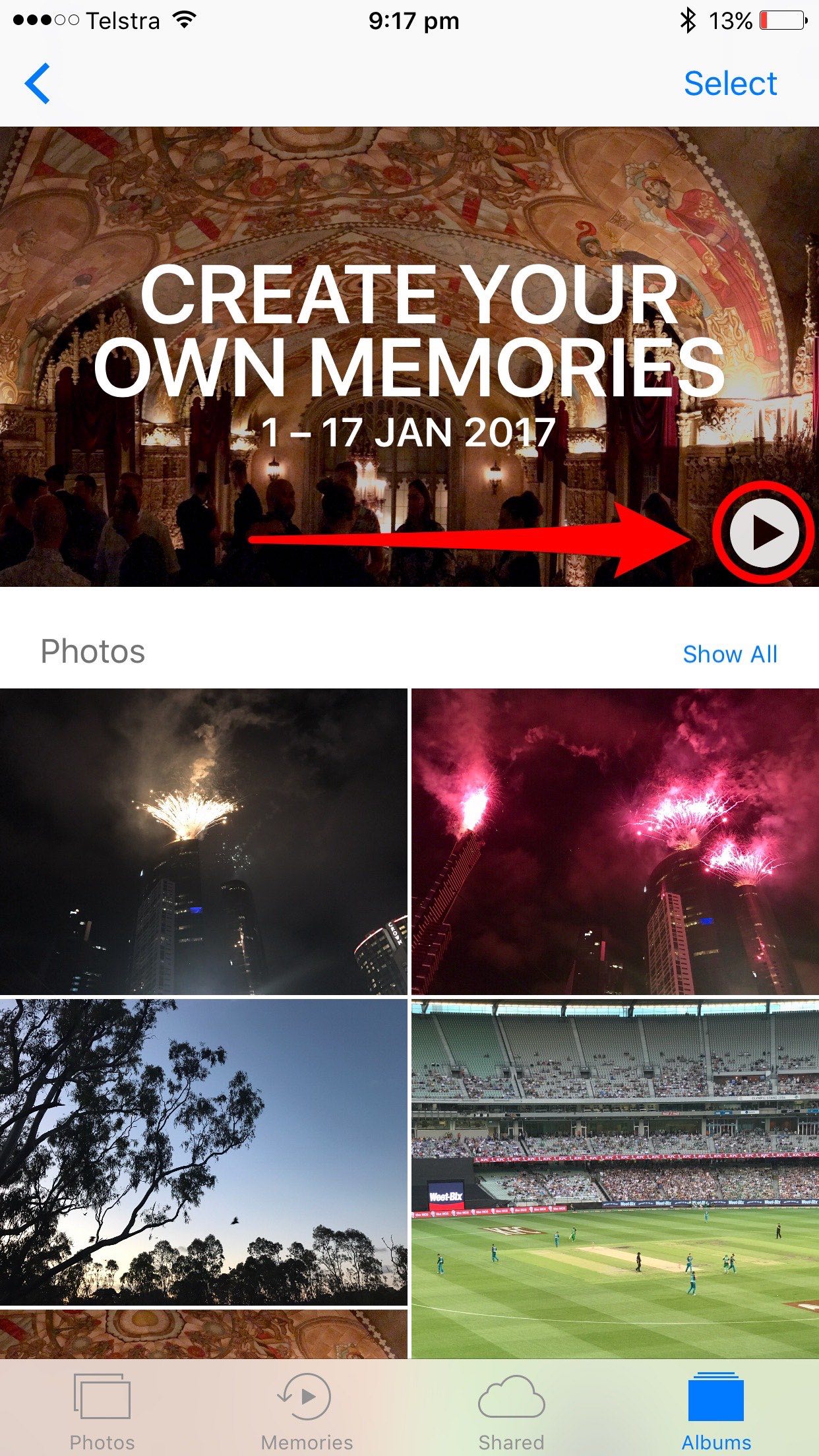 Ricordi da foto curate su iPhone