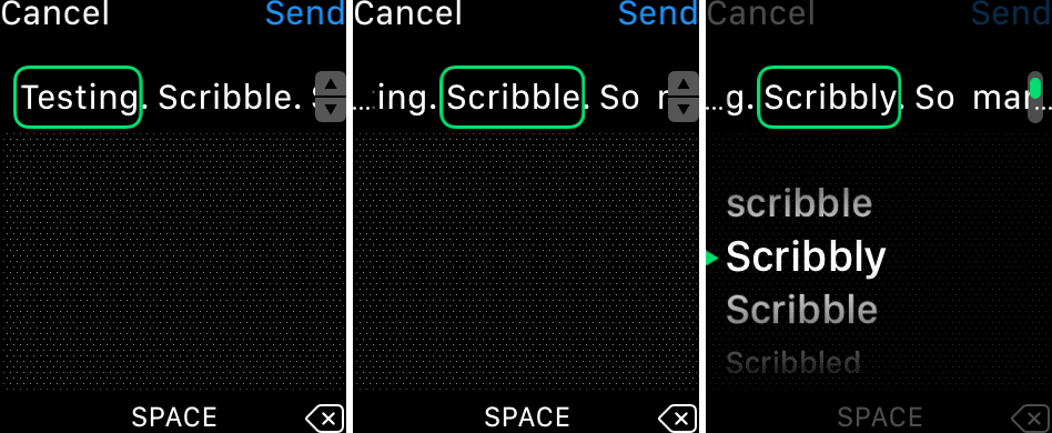 Scribble Apple Watch cambia le parole