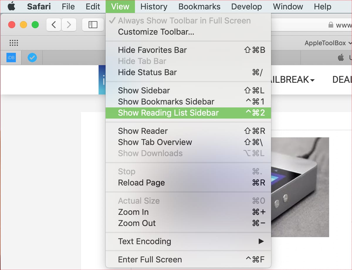 Accedi all'elenco di lettura di Safari offline Mac
