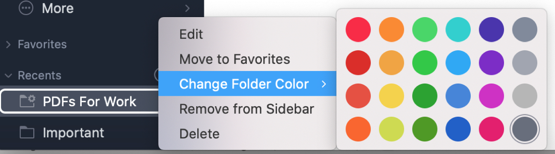 Spark Mac Modifica cartella Smart