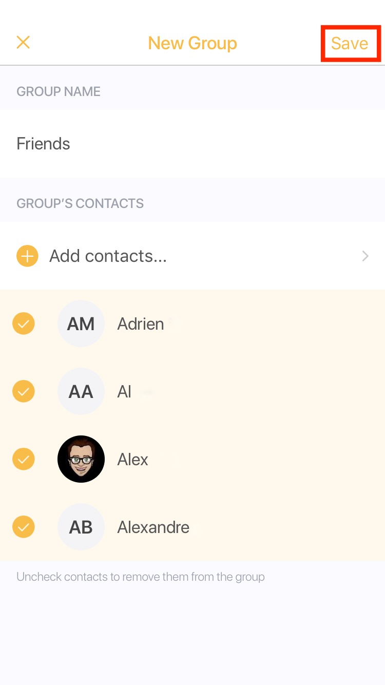Salva gruppo