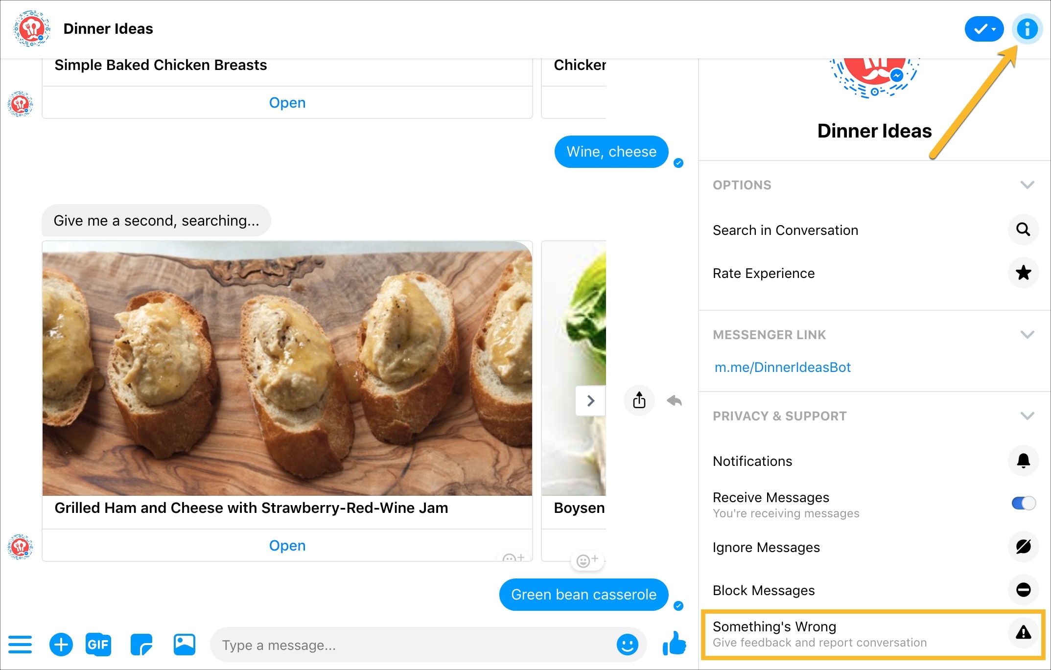 FB Messenger Qualcosa non va sul Web