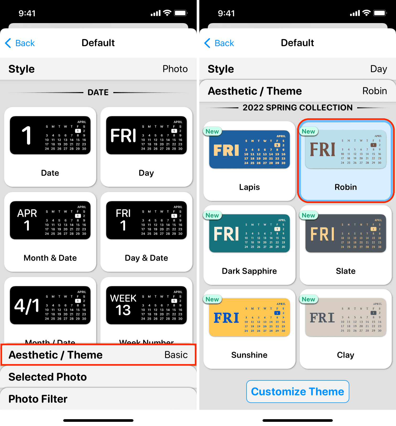 Widget di stile Widgetsmith