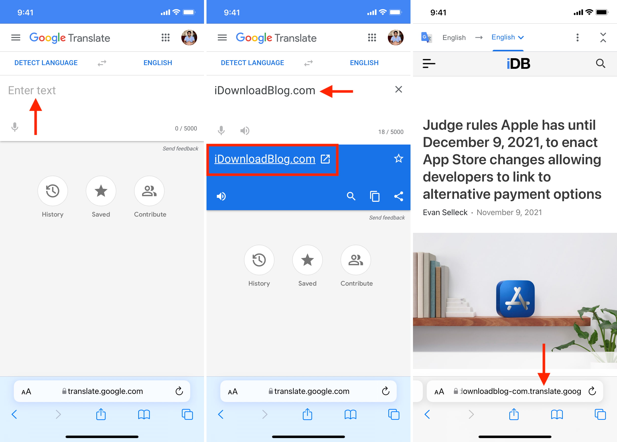 Apertura di un sito Web bloccato utilizzando Google Translate