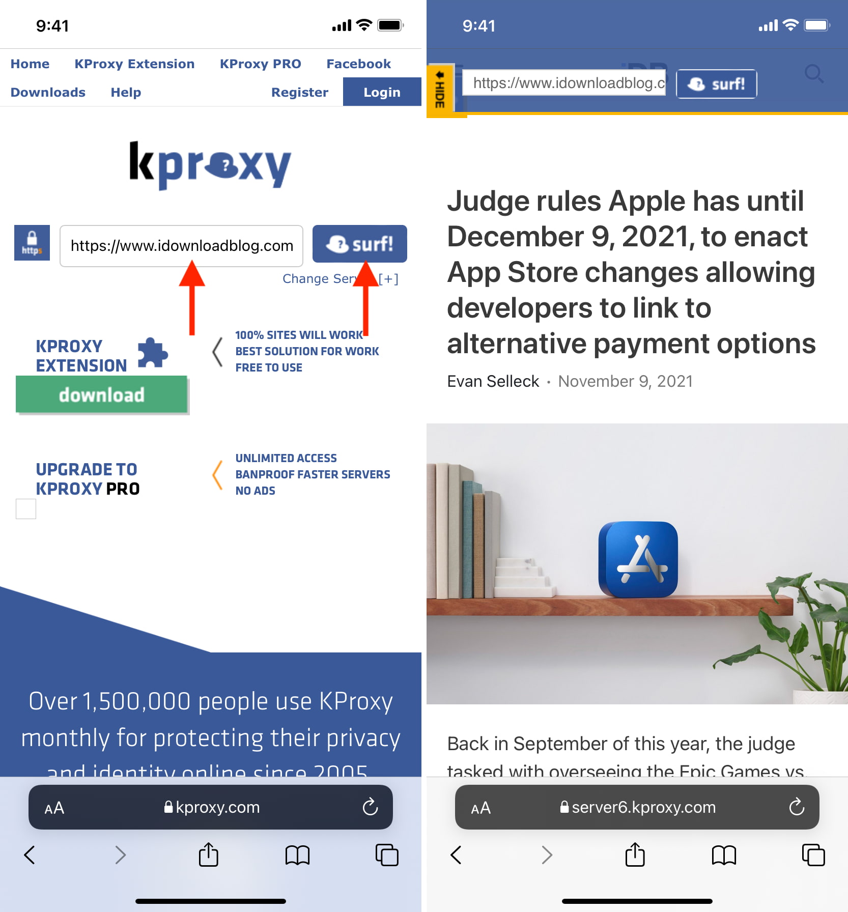 Accesso a un sito Web limitato tramite il sito proxy