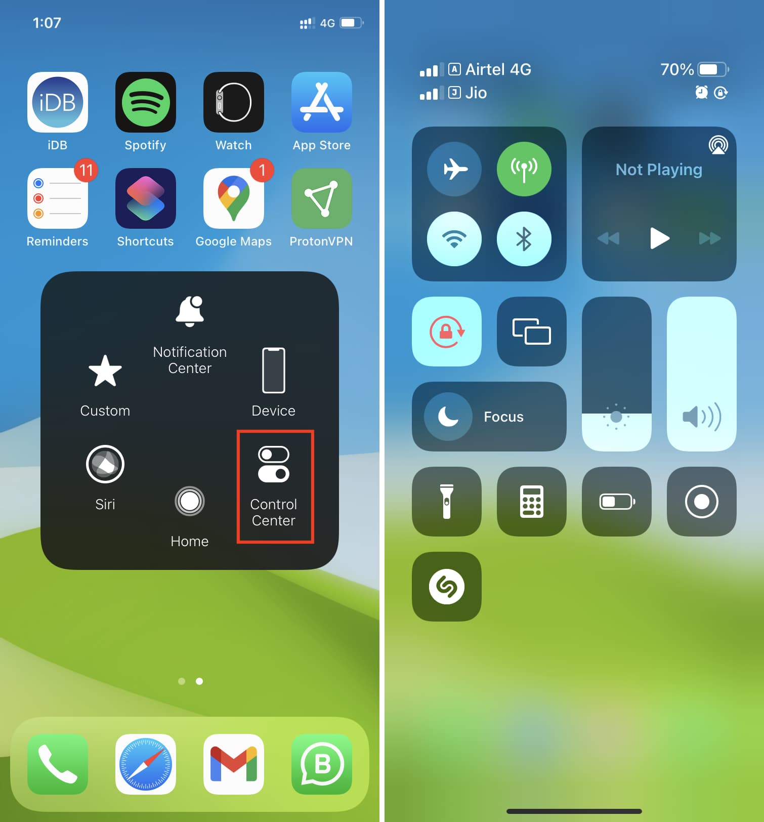 Utilizzo di AssistiveTouch su iPhone
