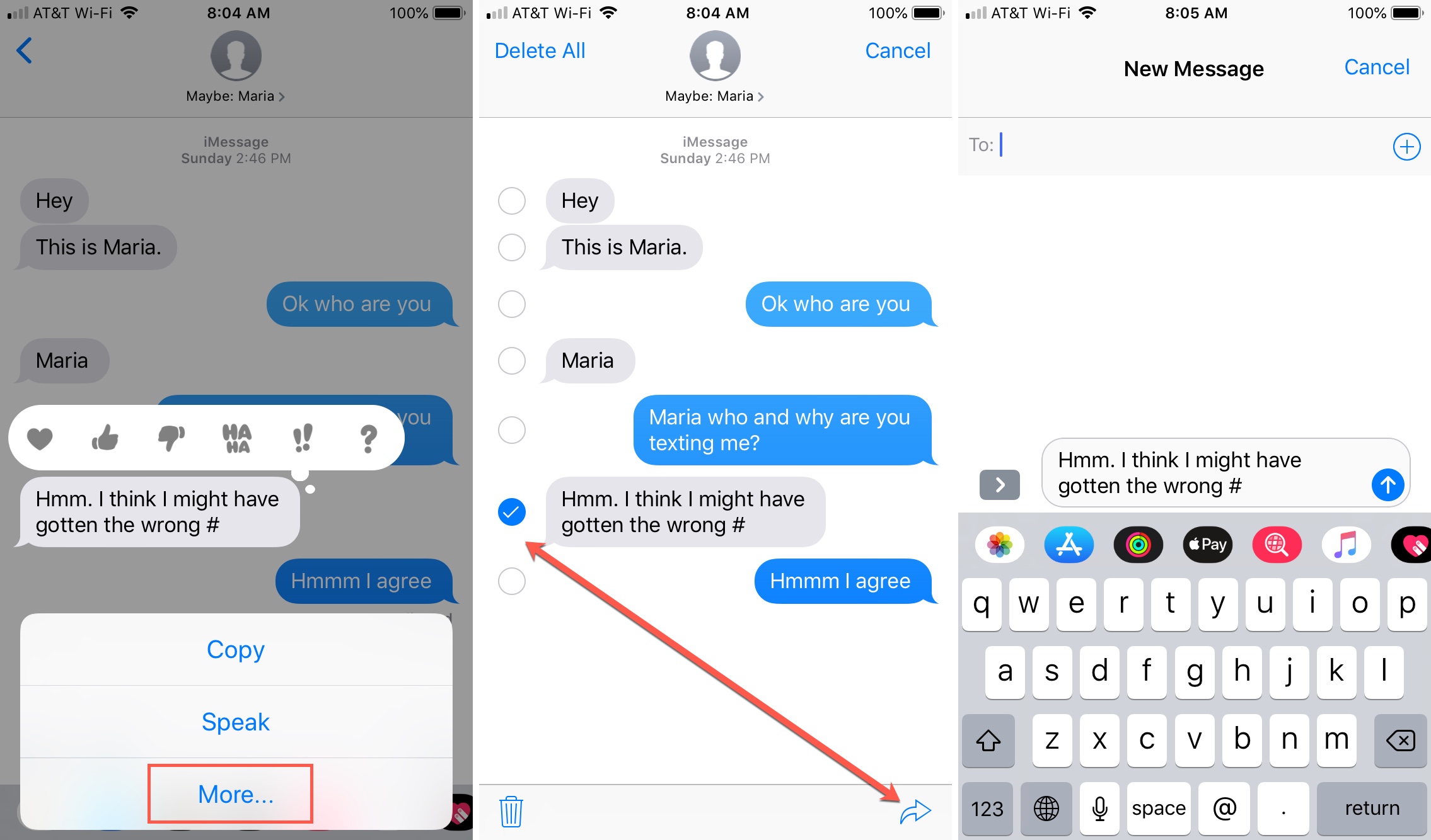 Inoltra SMS su iPhone