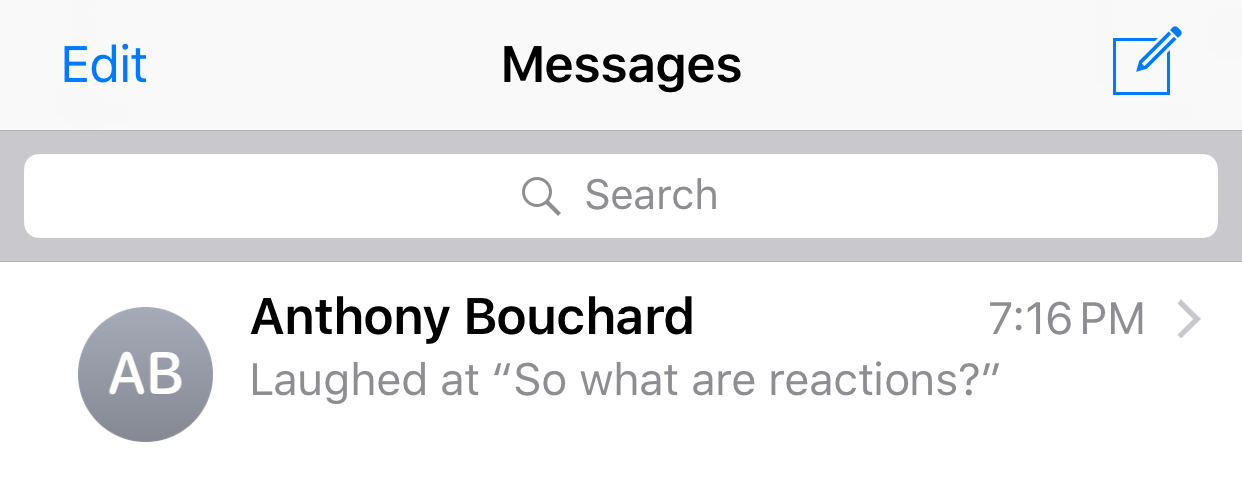 iMessage Reazioni Notifiche