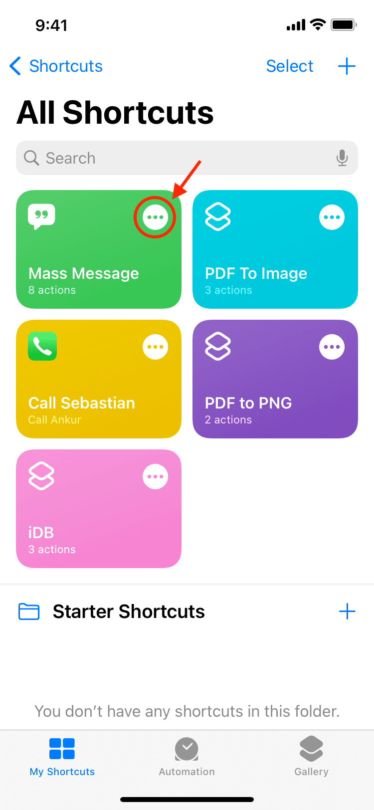 Modifica il collegamento al messaggio di massa su iPhone