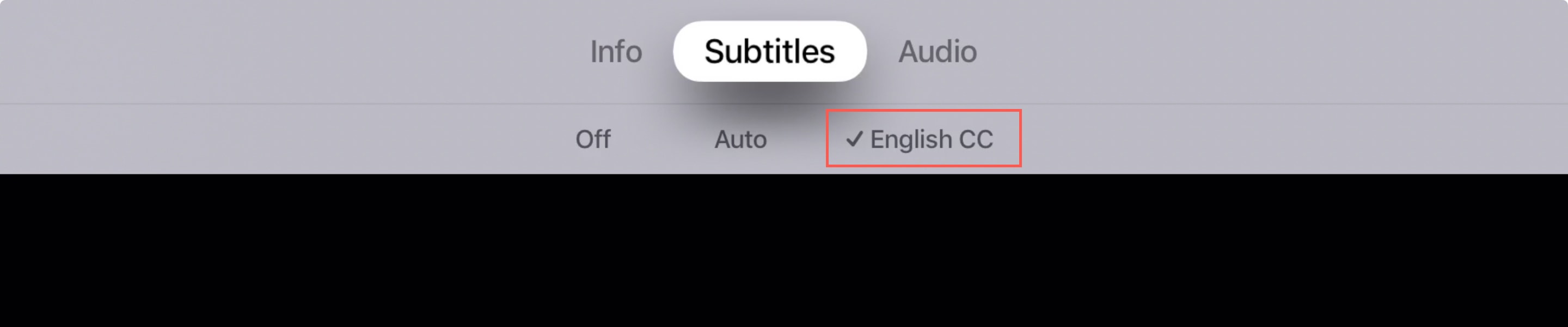 Abilita i sottotitoli su Apple TV Show