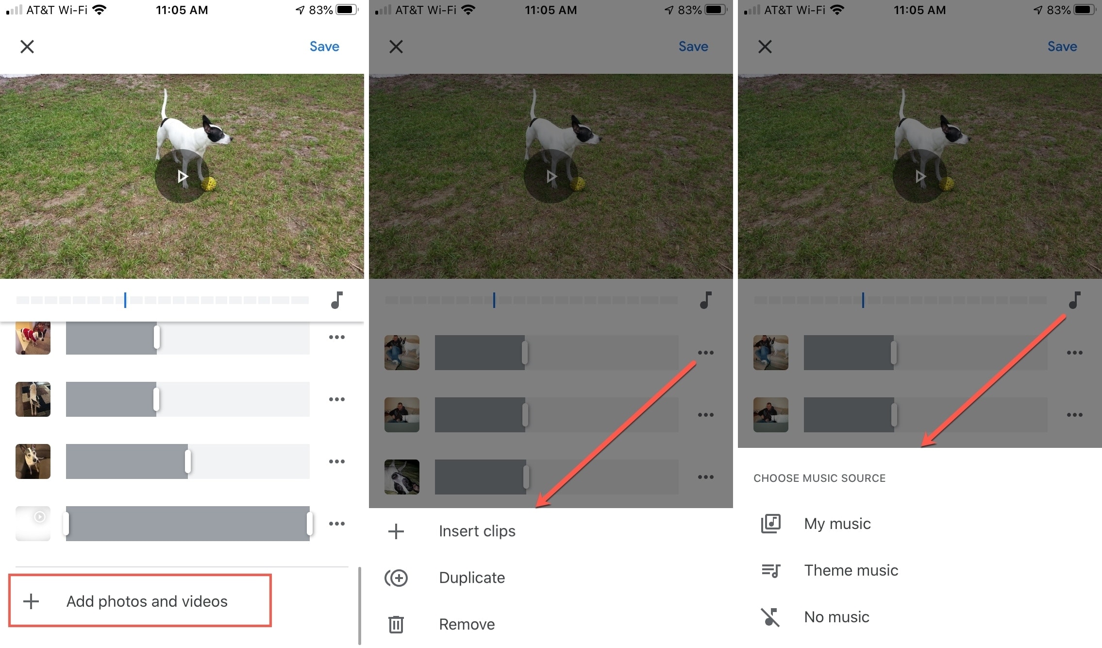 Google Foto Modifica film iPhone