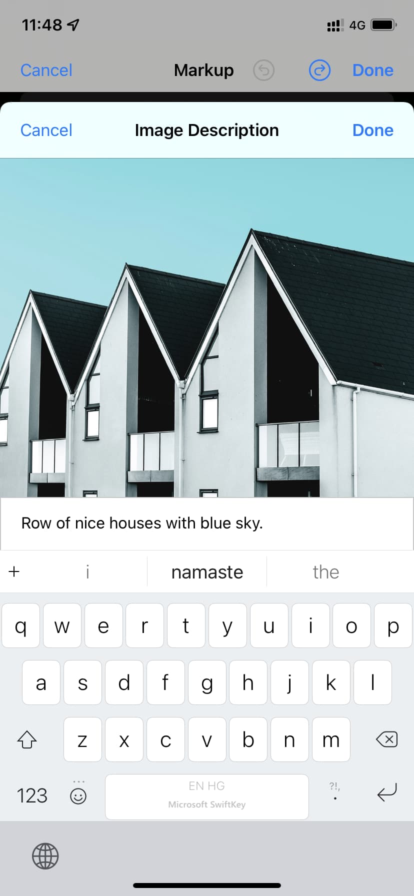 Descrizione in Markup su iPhone