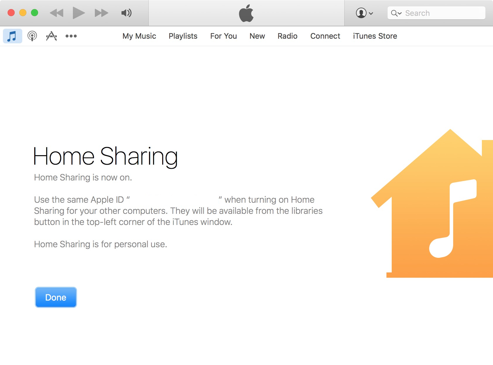 condivisione domestica Su iTunes