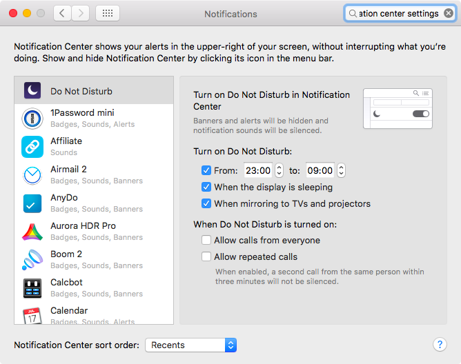 Come programmare la schermata 004 del Mac Non disturbare