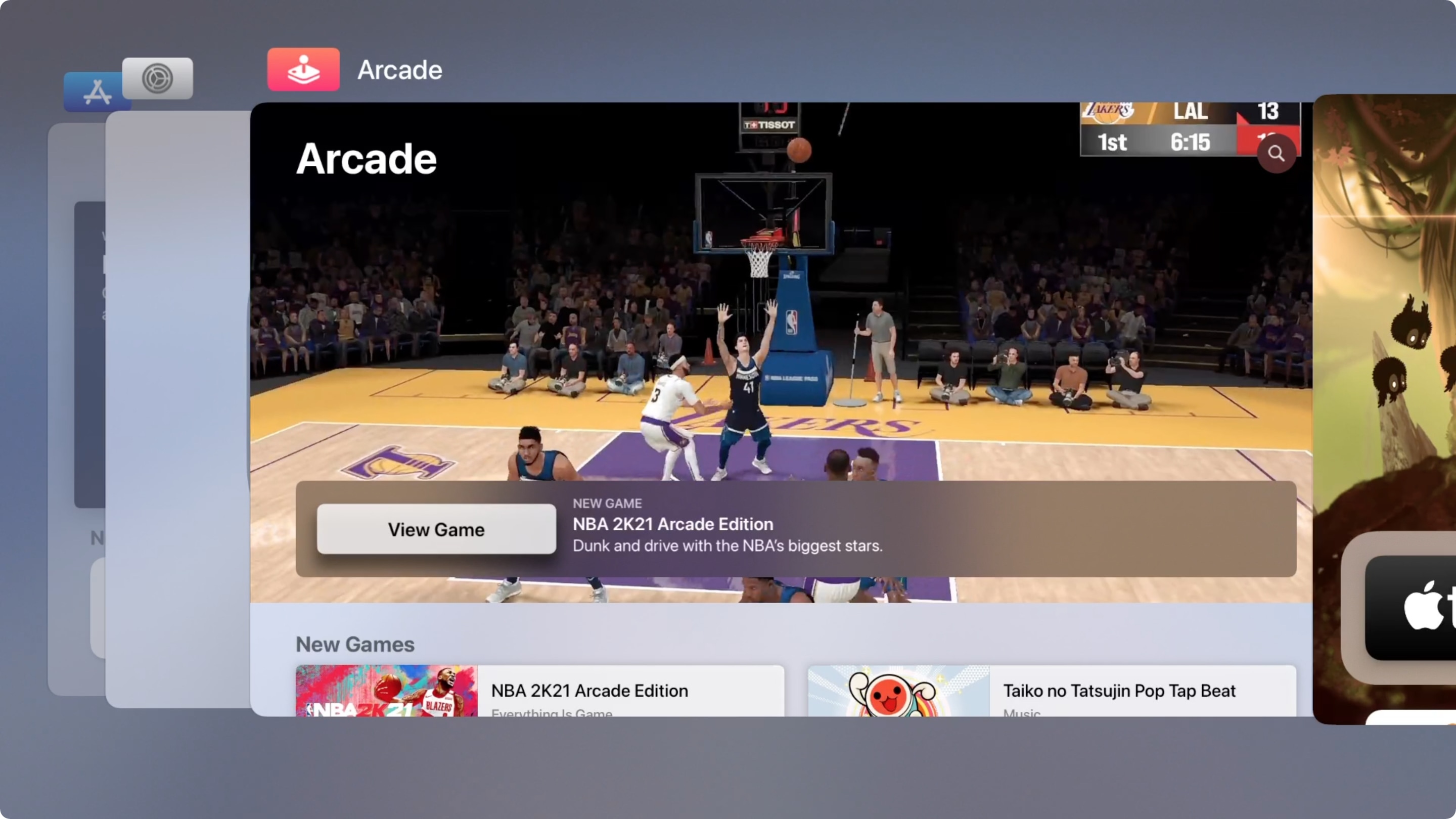 Commutatore di app di Apple TV