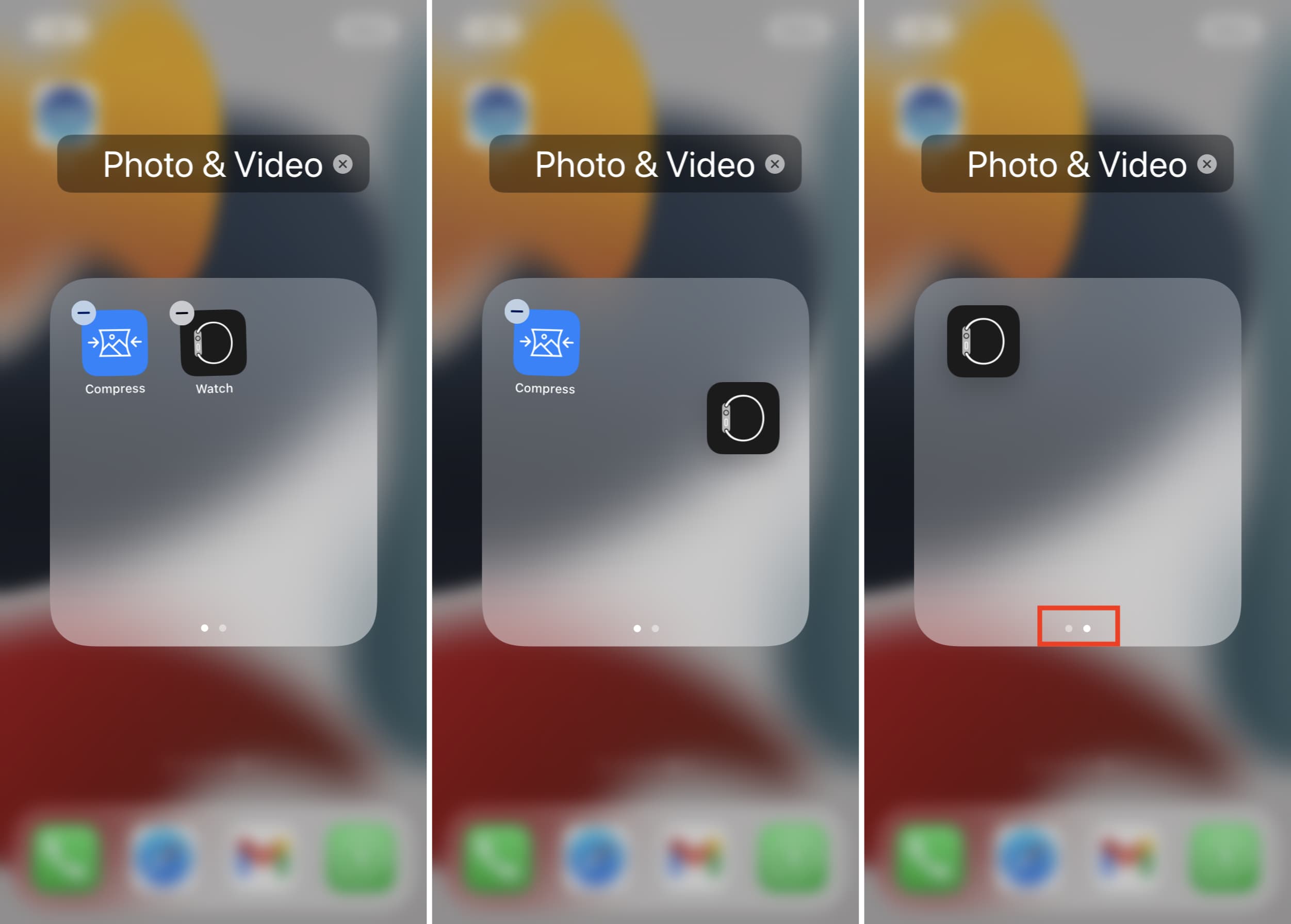 Passaggi per creare una nuova pagina all'interno di una cartella su iPhone