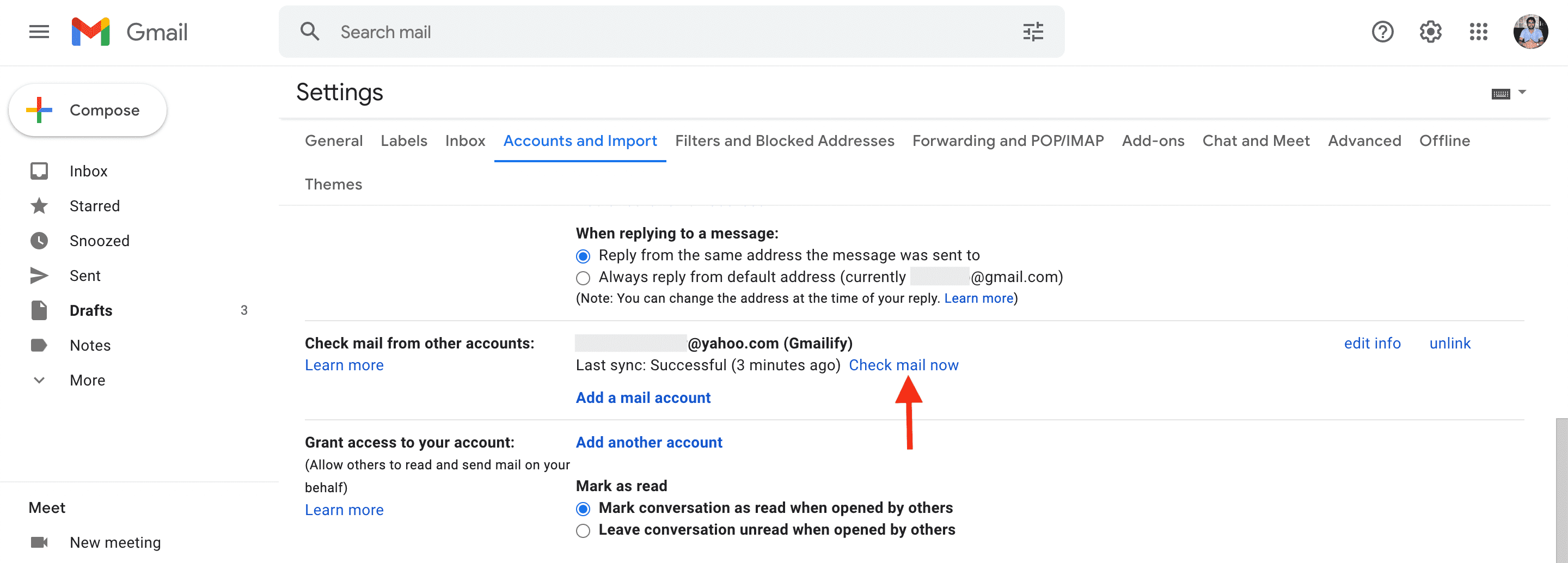 Controlla ora la posta da un altro account in Gmail