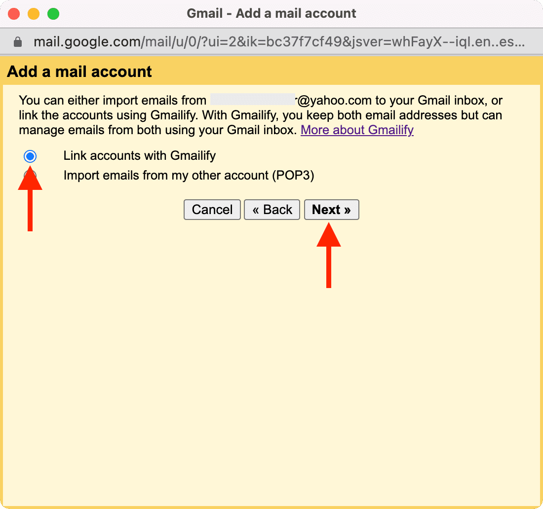 Collega l'account con Gmailify in Gmail