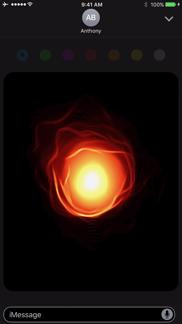 GIF palla di fuoco touch digitale