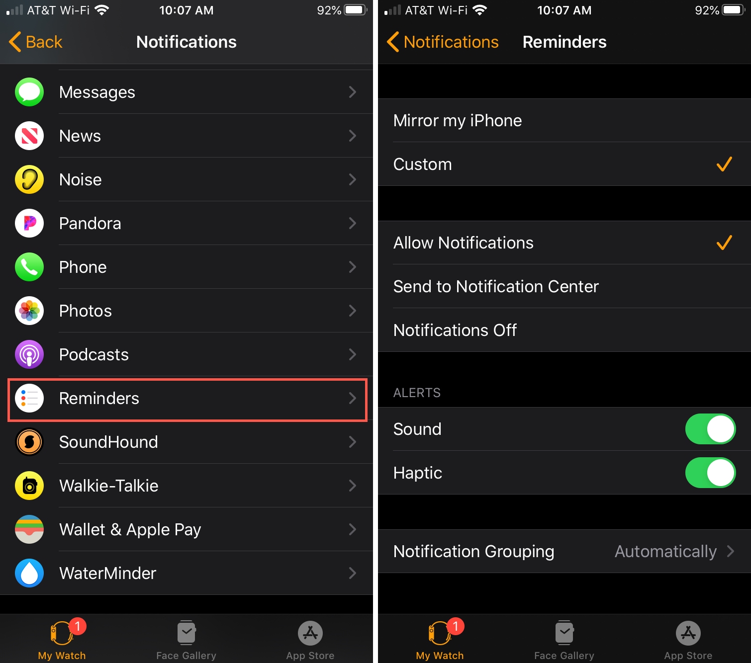 Imposta promemoria attività su Apple Watch