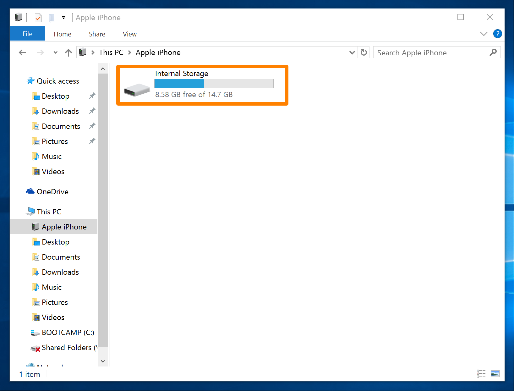 Esplora risorse di Windows Apple iPhone