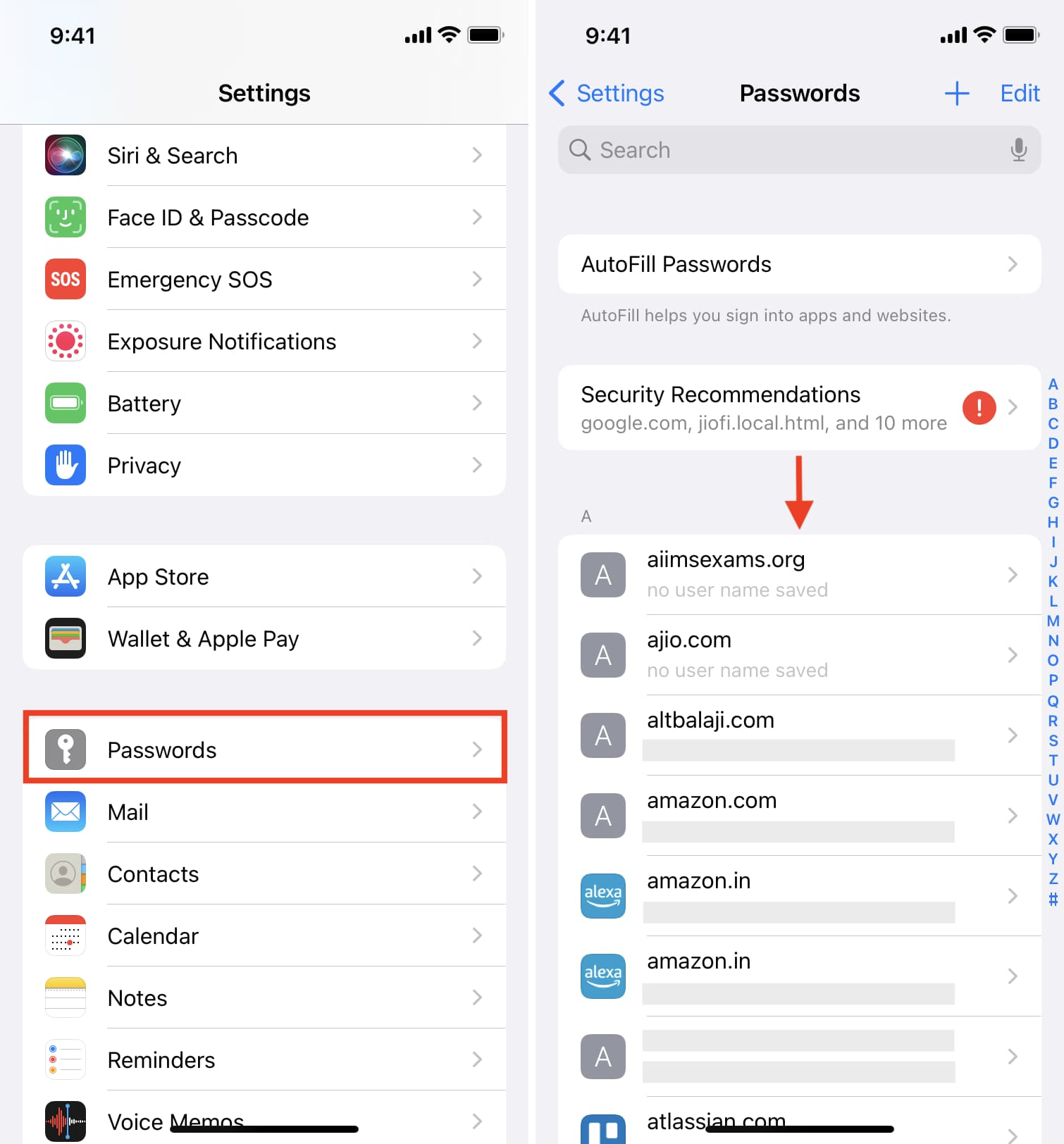 Visualizza la password del portachiavi iCloud su iPhone