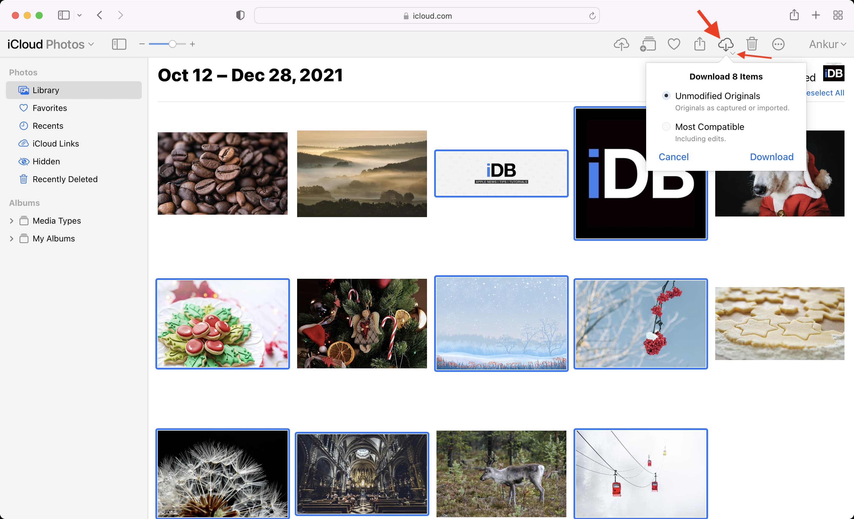 Come vedere e scaricare foto su iCloud tramite un browser web