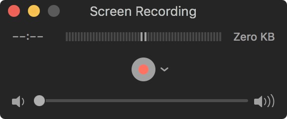 Registrazione dello schermo QuickTime
