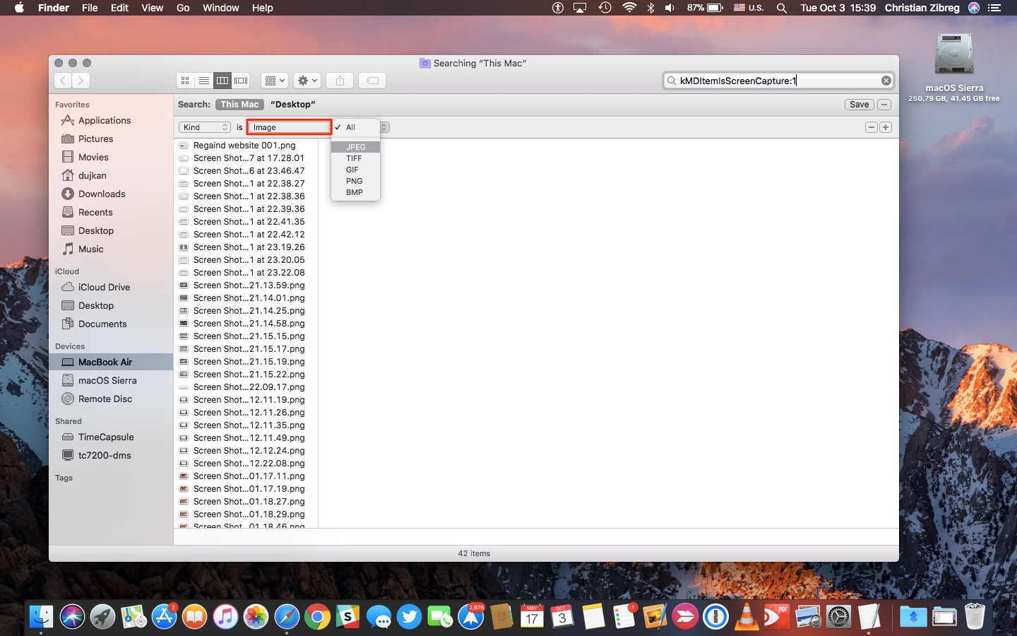 come trovare screenshot su mac con finder