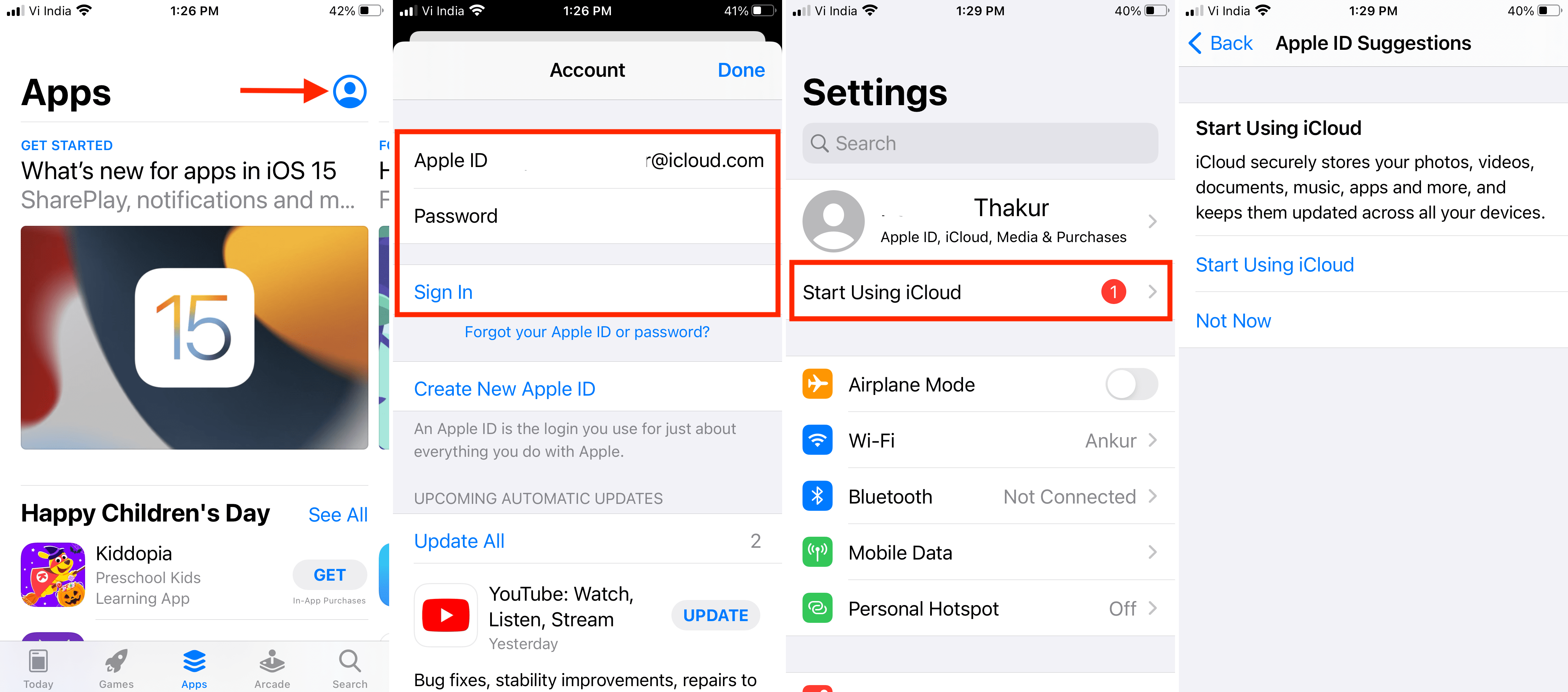 Accedi all'App Store e scegli se desideri utilizzare iCloud o meno