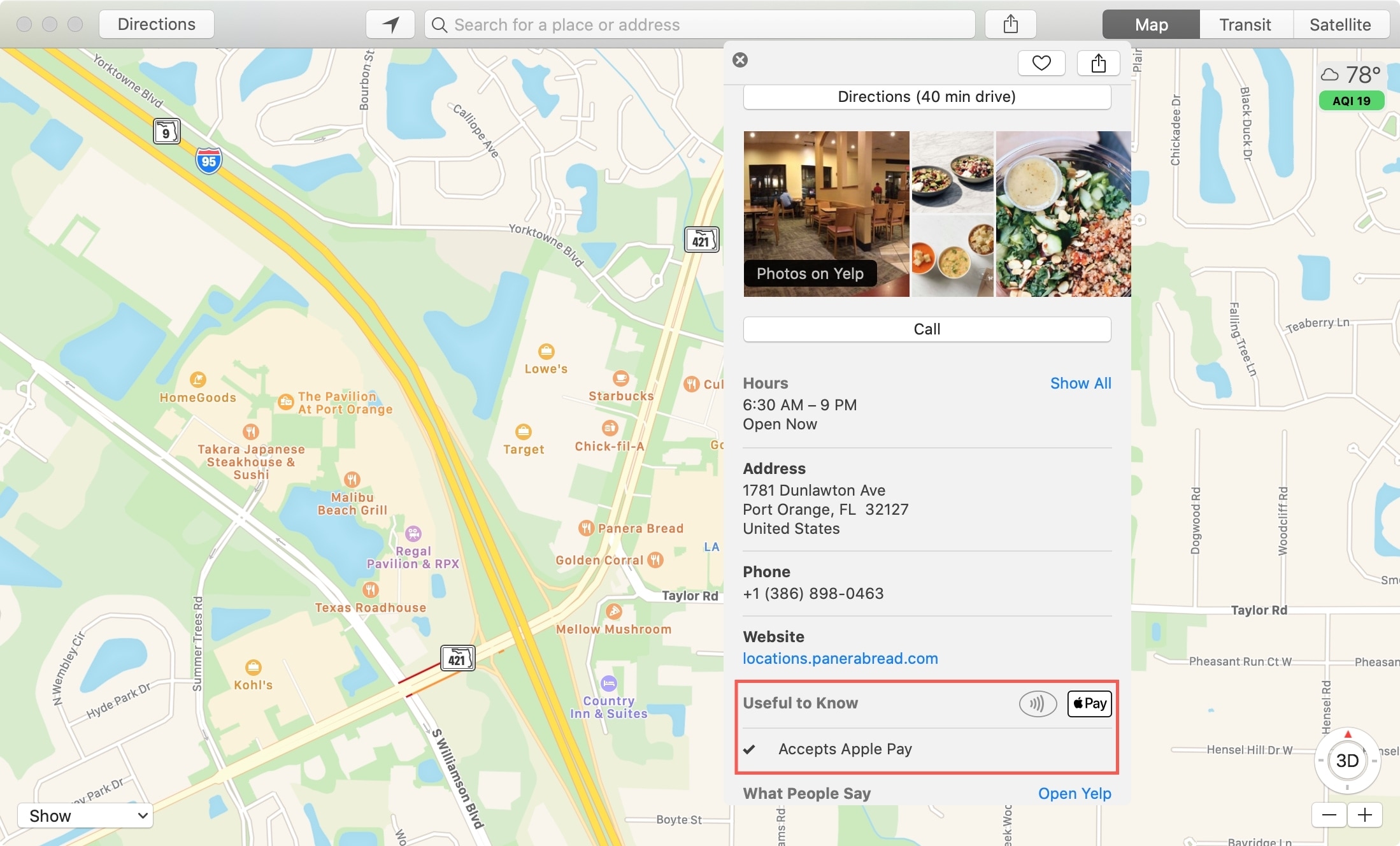 Mappe accetta Apple Pay Mac