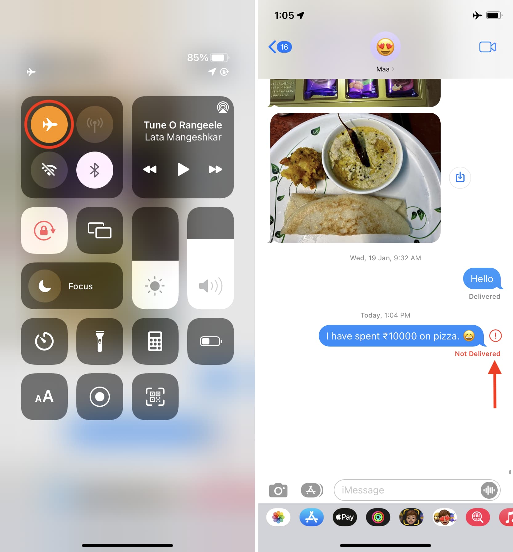 Interrompi iMessage inviato prima che venga consegnato