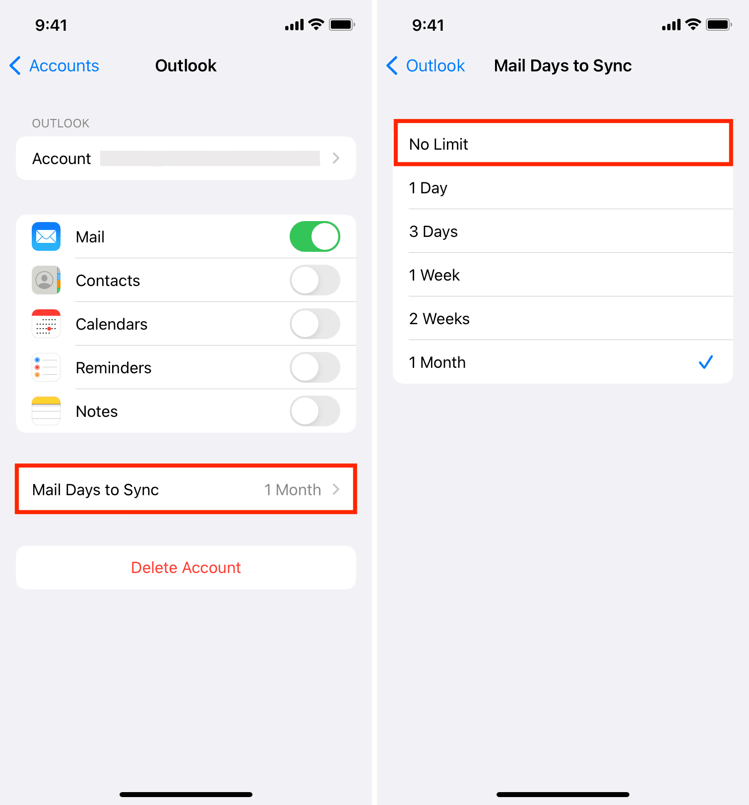 Sincronizza tutte le email di Hotmail su iPhone